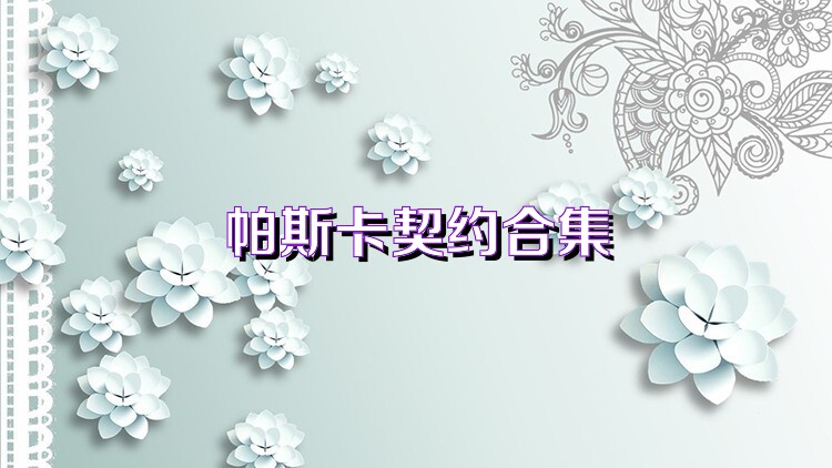 帕斯卡契约合集