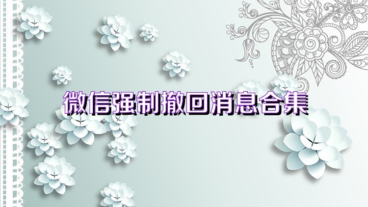 微信强制撤回消息合集