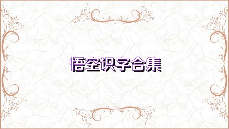 悟空识字合集