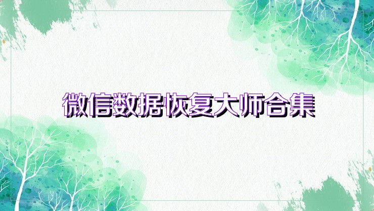 微信数据恢复大师合集