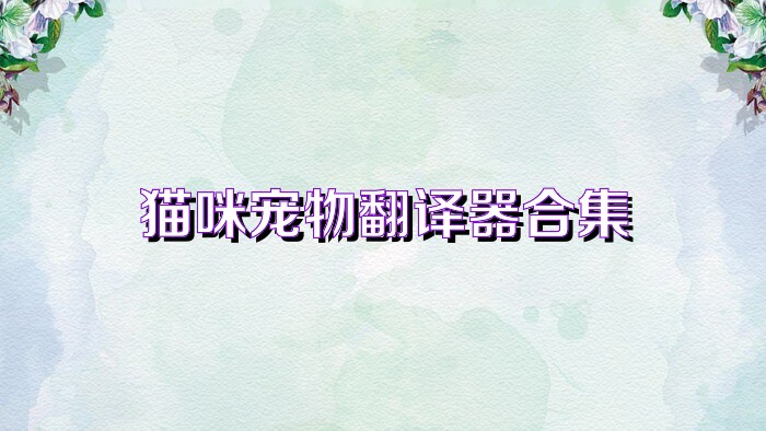 猫咪宠物翻译器合集