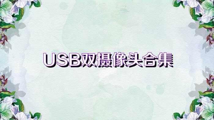 USB双摄像头合集