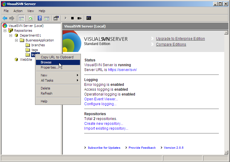 VisualSVN Server1