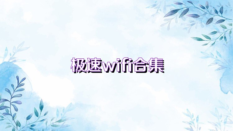 极速wifi合集