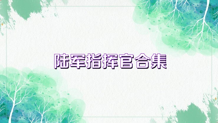 陆军指挥官合集