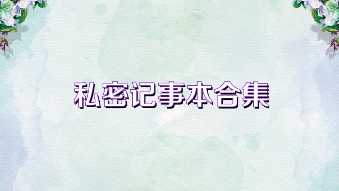 私密记事本合集