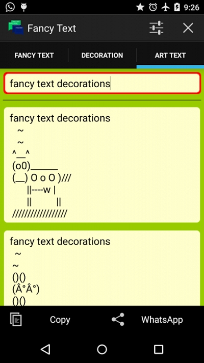 Fancy text for whats.花样文字4
