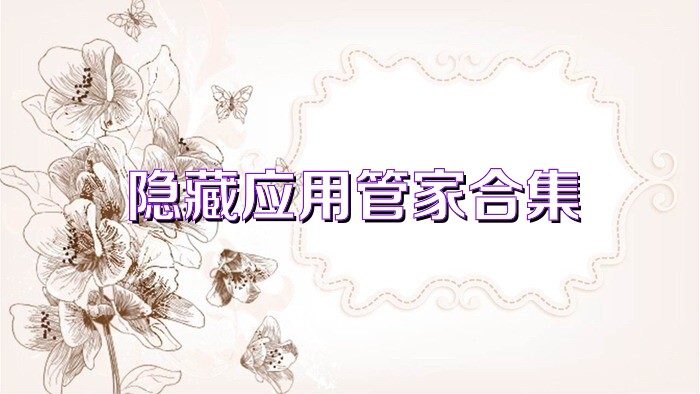 隐藏应用管家合集