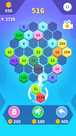 2048六边形方块1