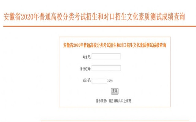 2023安徽教育考试院成绩查询平台2