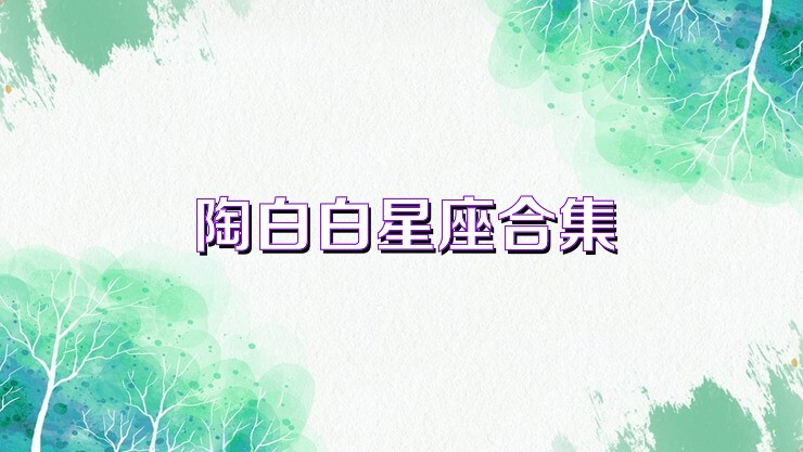 陶白白星座合集