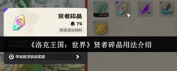 洛克王国世界贤者碎晶怎么使用