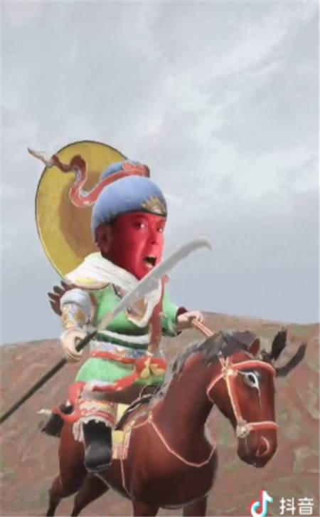 抖音很火的关公骑马特效1