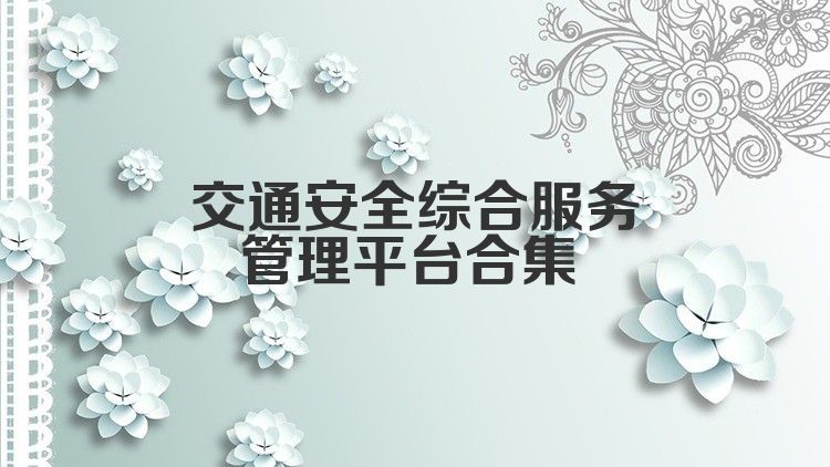 交通安全综合服务管理平台合集