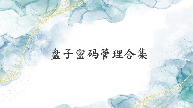 盘子密码管理合集