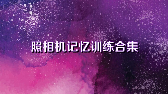 照相机记忆训练合集