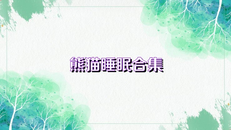 熊猫睡眠合集