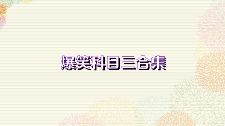 爆笑科目三合集